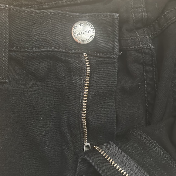 Current/Elliot high waisted stiletto jean in jet black - Picture 3 of 3